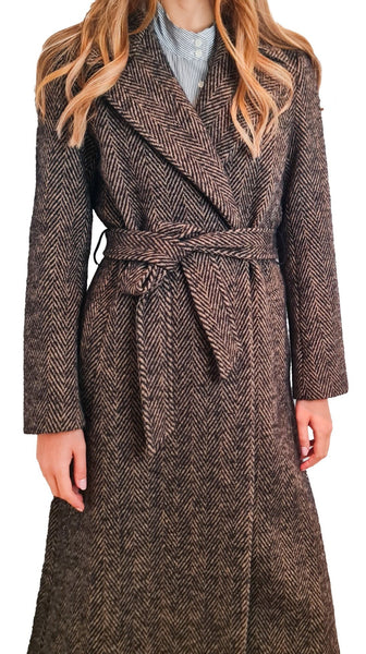 PUROTATTO NERO TWEED COAT