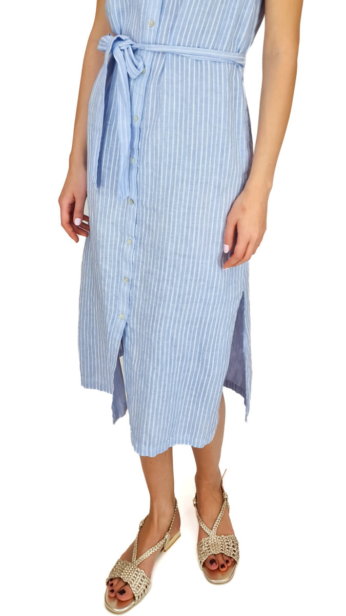 120% LINO STRIPE DRESS – Shop Nina