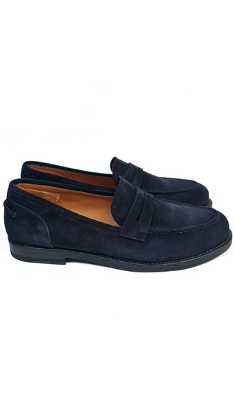 ALBERTO FASCIANI BRENDA DARK BLUE LOAFERS