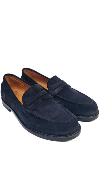 ALBERTO FASCIANI BRENDA DARK BLUE LOAFERS
