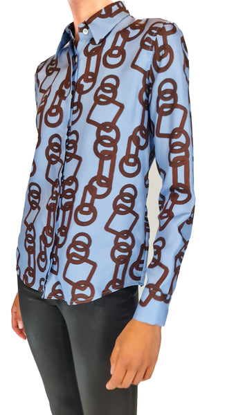 CALIBAN SKY CHAIN PRINT SHIRT