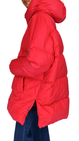 LEMPELIUS DUA BRIGHT RED DOWN COAT