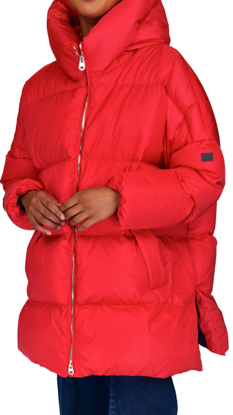 LEMPELIUS DUA BRIGHT RED DOWN COAT