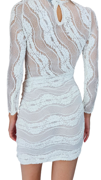 CHARO SHORT WHITE MIRAGE DRESS
