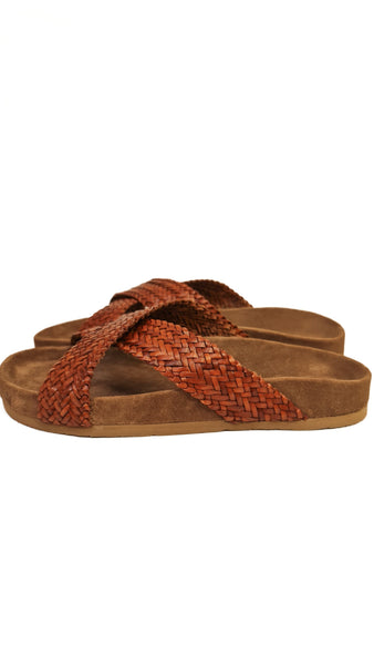 DRAGON DIFFUSION X BAND TAN SANDALS
