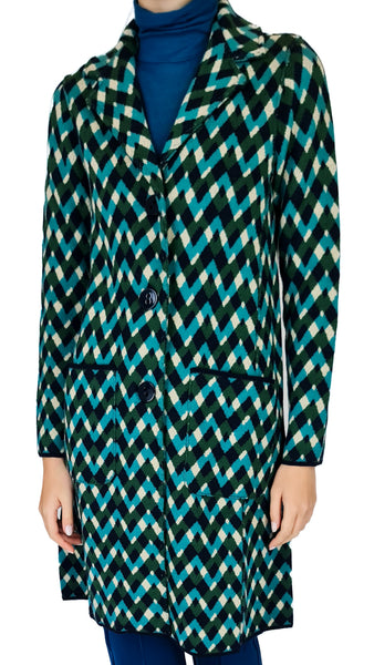 CAPPOTTO IN MAGLIA A ZIGZAG SIYU