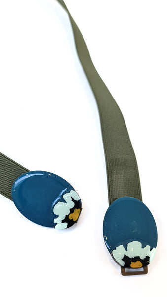 EXQUISITE J CLASSIC FLOWER ARMY BELT