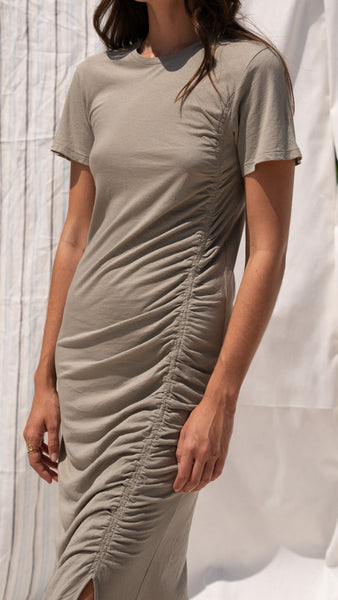 MAISON ANJE DARNIA KAKI DRESS
