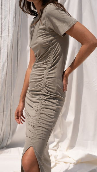 MAISON ANJE DARNIA KAKI DRESS