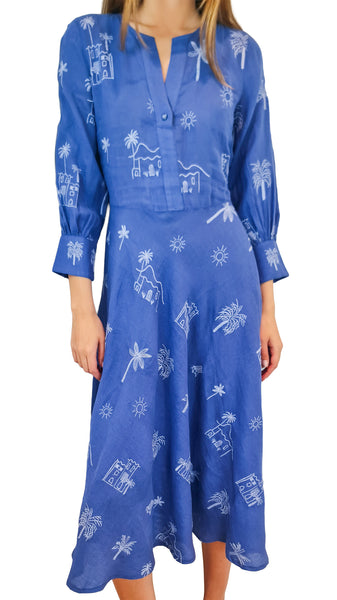 NIMO WITH LOVE AZURITE VILLAGE DRESS