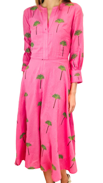 NIMO WITH LOVE AZURITE PINK LUREX DRESS