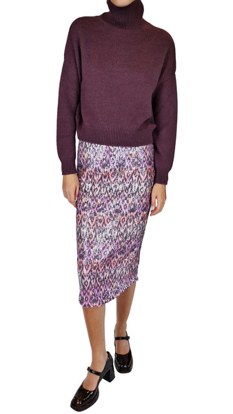 PAMPLEMOUSSE FALDA MIDI LEO LENTEJUELAS ROSA