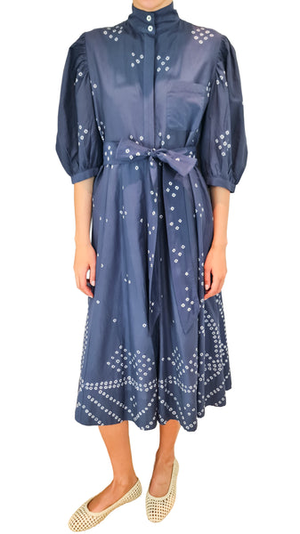 SEEMA KAHAI NILA BANDINI INDIGO DRESS