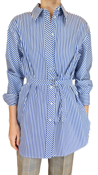 TRUE ROYAL BOLD STRIPE OVERSIZE SHIRT