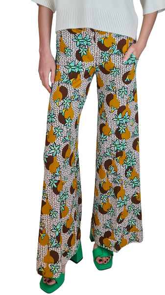 SIYU PRELUDE BROWN CREPE TROUSERS