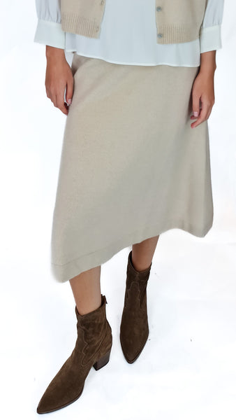 ROSSO35 ALMOND KNIT SKIRT