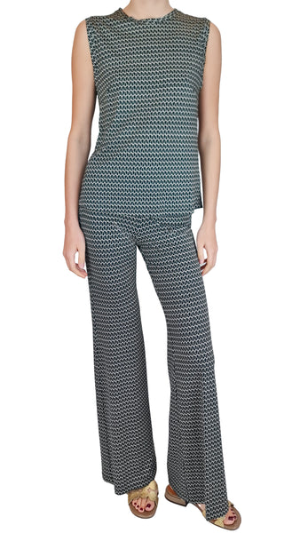 SIYU AMET BLACK CREPE TROUSERS