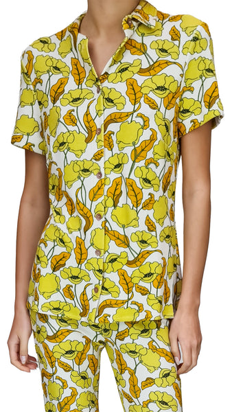 SIYU YELLOW SHELLEY SPUGNA SHIRT