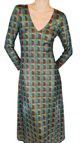 SIYU GEO LUREX DRESS