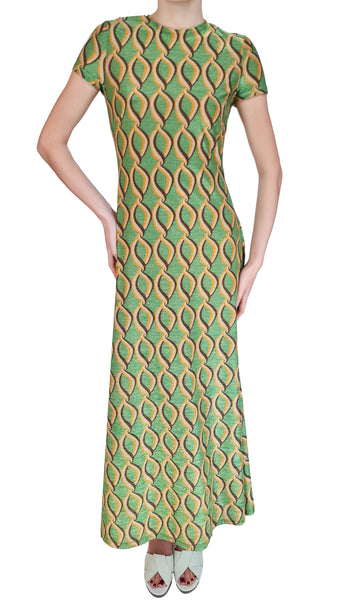 SIYU TANTRIS GOLD GREEN DRESS