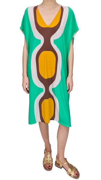 SIYU LIED BEACH GREEN DRESS