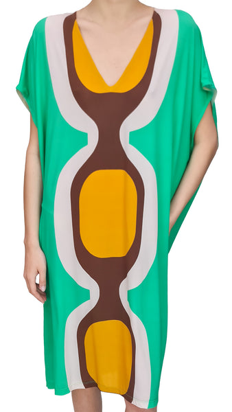 SIYU LIED BEACH GREEN DRESS