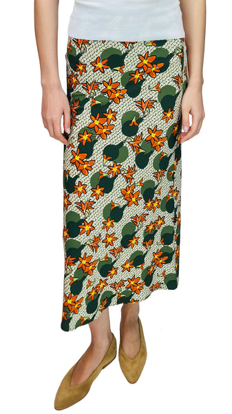 SIYU PRELUDE GREEN CREPE SKIRT
