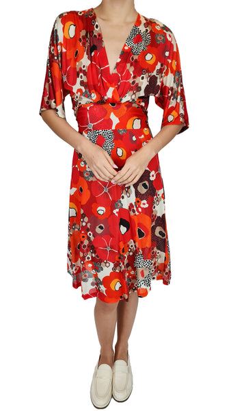 SIYU CORAL SHINE TIE DRESS