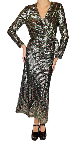 SIYU GREEN SEQUIN SKIRT