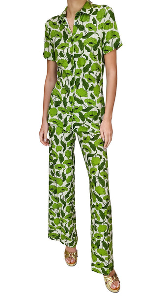 SIYU GREEN SHELLEY SPUGNA SHIRT