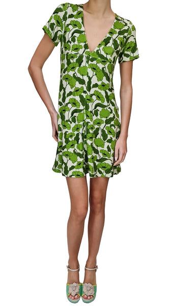 SIYU GREEN SHELLEY SPUGNA DRESS
