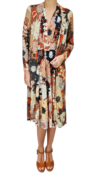 SIYU MOCHA WOLF CREPE DRESS