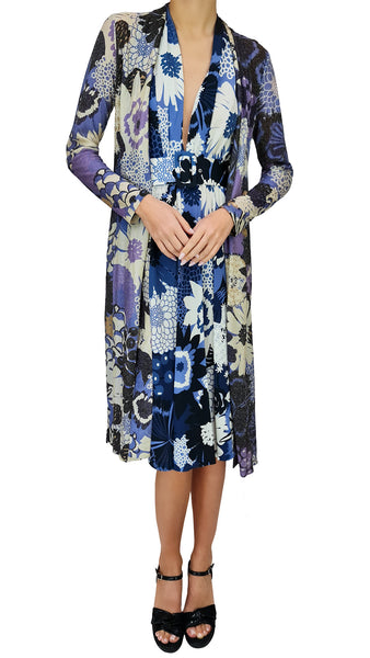 SIYU BLUE WOLF CREPE DRESS