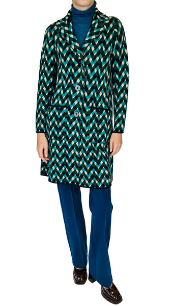CAPPOTTO IN MAGLIA A ZIGZAG SIYU