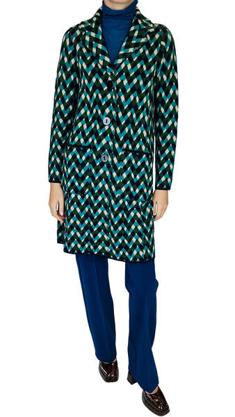 CAPPOTTO IN MAGLIA A ZIGZAG SIYU