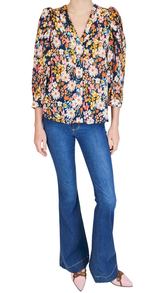 SMYTHE V NECK MULTI BLOUSE