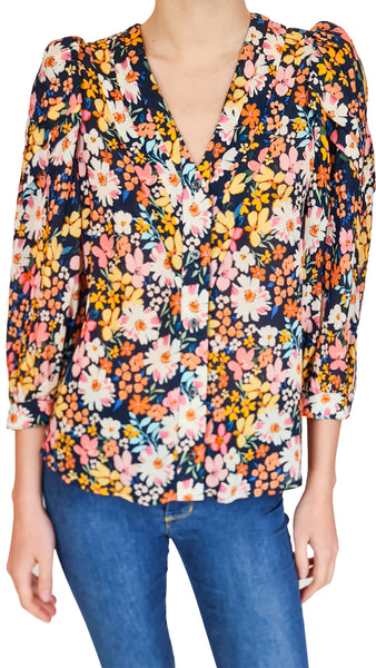 SMYTHE V NECK MULTI BLOUSE