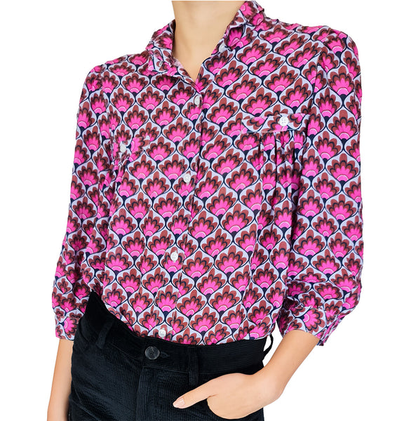CAMICIA CON STAMPA PIASTRELLE ROSA SMYTHE