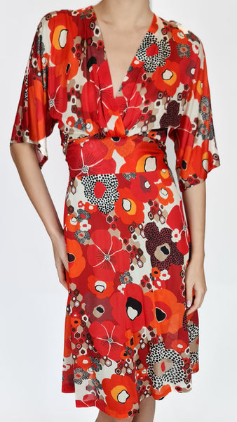 SIYU CORAL SHINE TIE DRESS