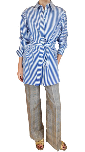 TRUE ROYAL BOLD STRIPE OVERSIZE SHIRT