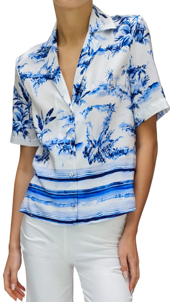 CAMISA MARRAKECH AZUL REAL VERDADERO