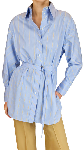 TRUE ROYAL SKY STRIPE OVERSIZE SHIRT