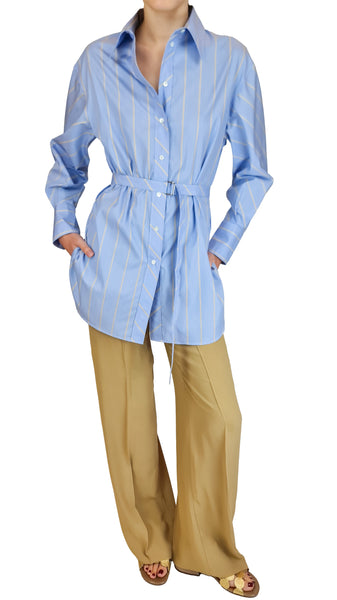 TRUE ROYAL SKY STRIPE OVERSIZE SHIRT