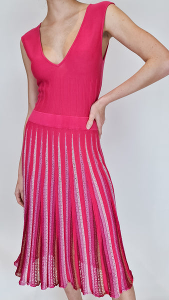HAPPY SHEEP FUSHIA SHORT DISCO DRESS