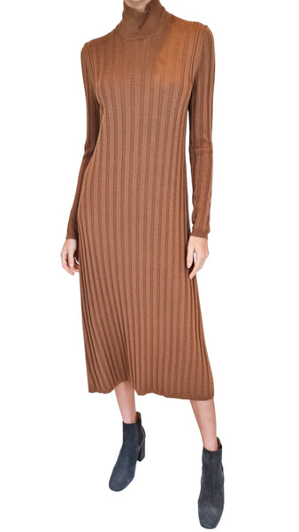 PUROTATTO TABACCO KNIT DRESS
