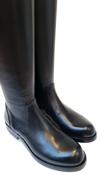 ALBERTO FASCIANI CLASSIC KNEE BLACK BOOTS