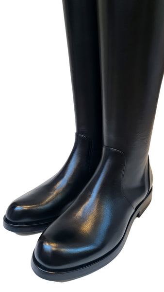 ALBERTO FASCIANI CLASSIC KNEE BLACK BOOTS