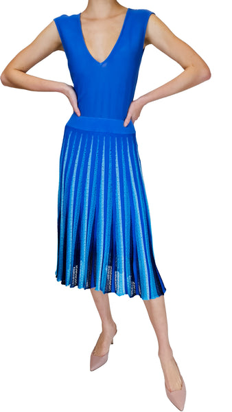 HAPPY SHEEP AZURE SHORT DISCO DRESS