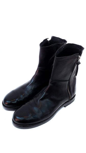 ALBERTO FASCIANI BLACK BIKER BOOTS