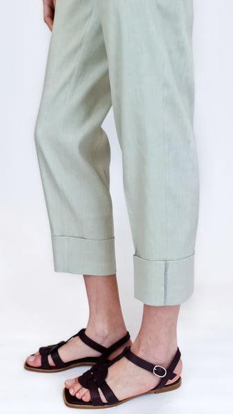 PANTALONE IN LINO FABIANA FILIPPI SALVIA